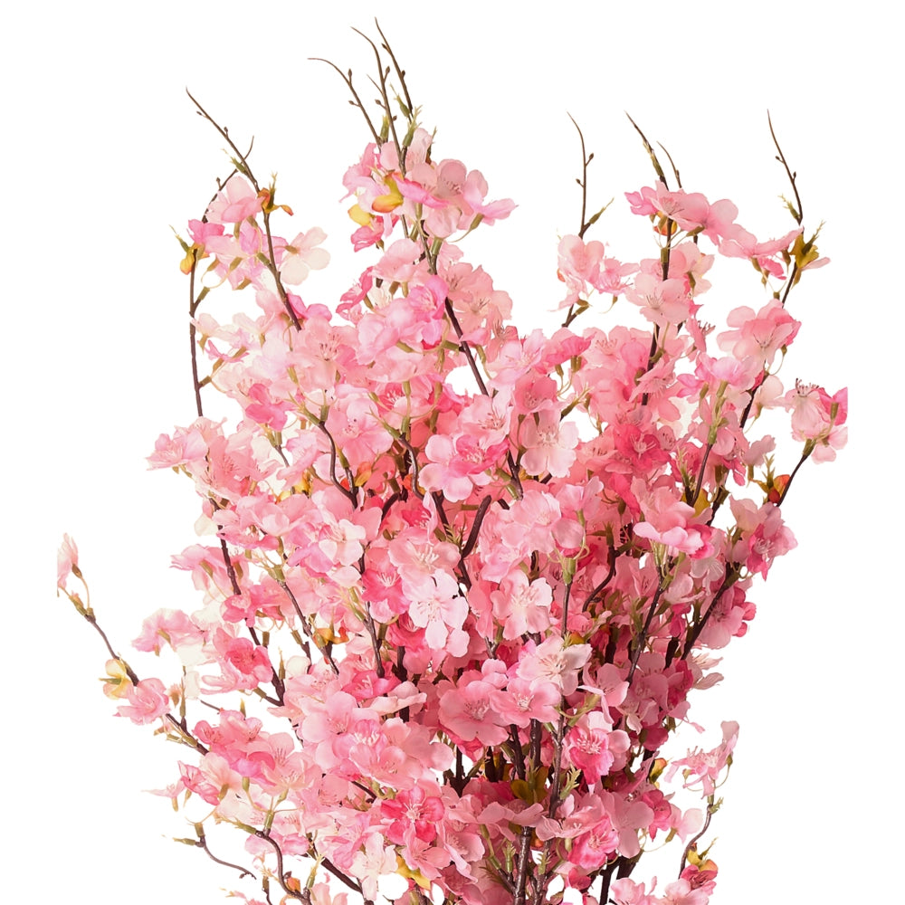 Bouquet di fiori artificiali Fiori di ciliegio rosa Composizione decorativa artificiale 95 cm Decorazione da tavolo fatta a mano Soggiorno Sala da pranzo