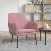 Divano Sedia-Poltrona Rosa 62x79x79 cm Velluto 567204
