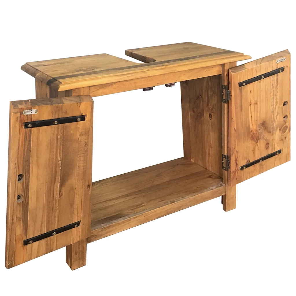 Set Mobili da Bagno in Legno Massello di Pino 246040