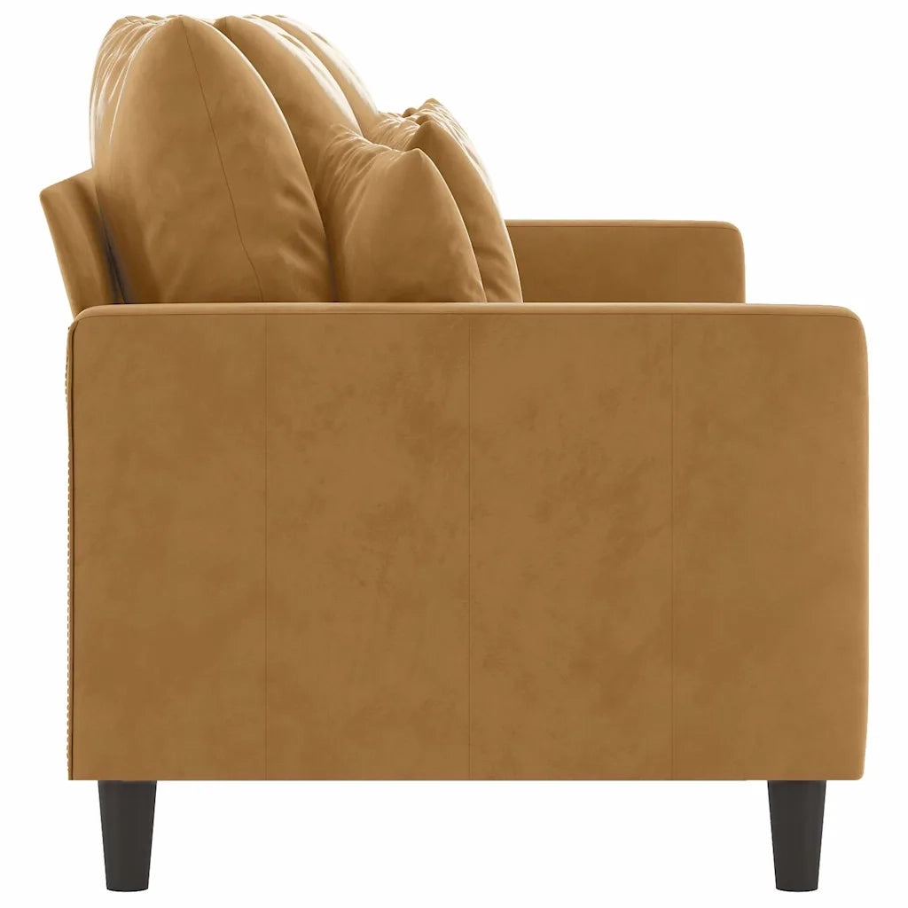 Divano a 3 Posti Marrone 180 cm in Velluto 359320