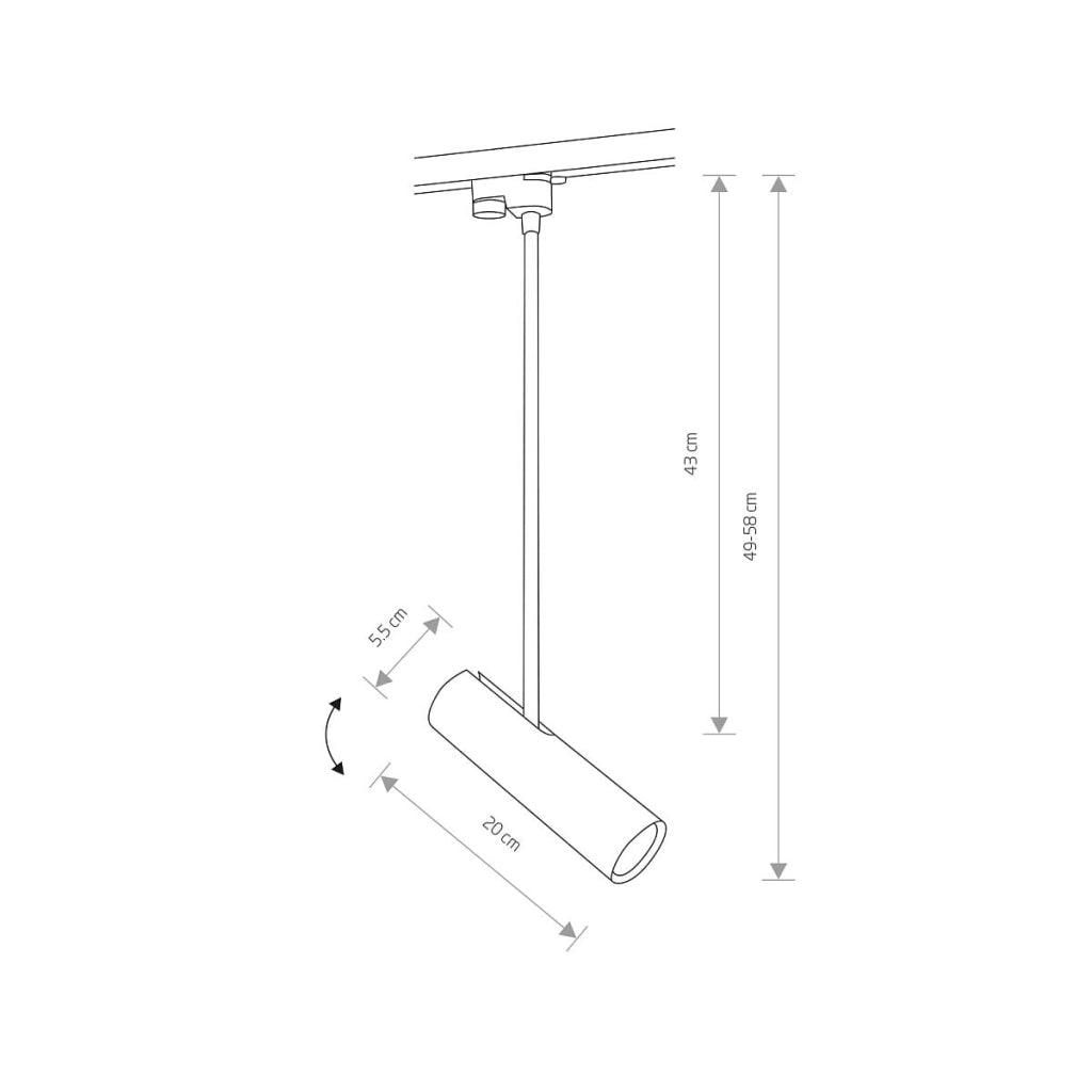 Nowodvorski Profile Eye faretto binario nero GU10 1 luce