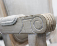 Sedia Romy in Tessuto Grigio 57x57x90 h cm in Legno Grigio