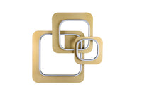 Applique da Interno a LED in Metallo Nero e Oro