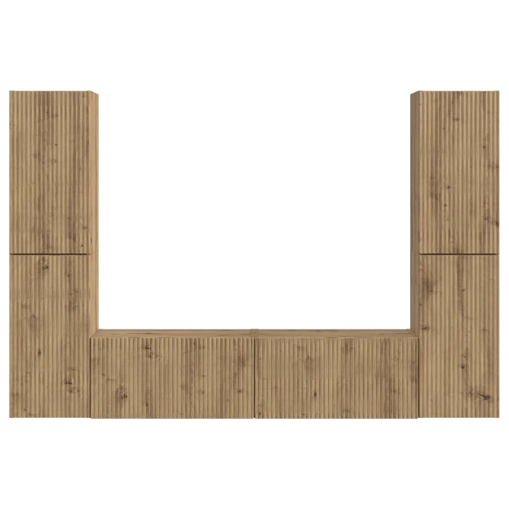 Set mobile TV 6 pcs Rovere artigianale Legno multistrato