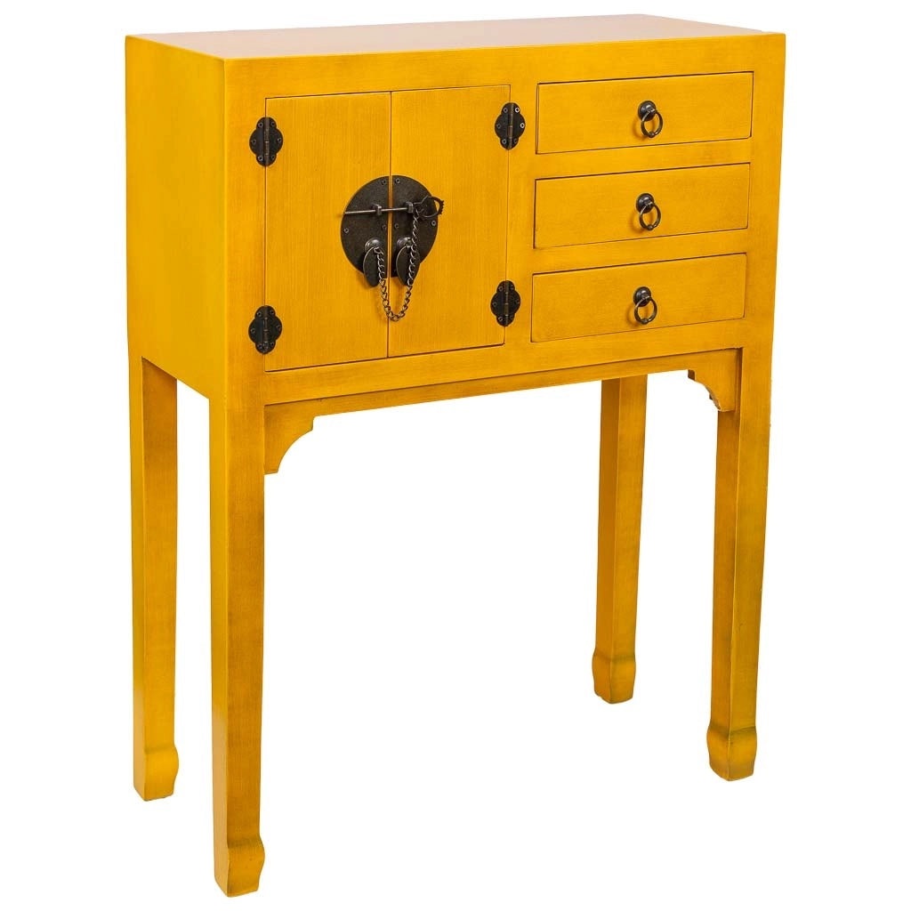 Mobile da ingresso in legno con 3 cassetti e 2 porte 63x26x83