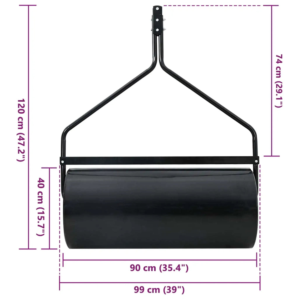 Rullo per Giardino Nero 120 x 99 cm Ferro CFW7402084