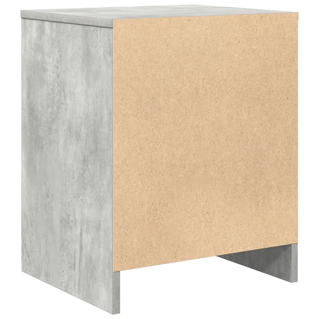 Comodini 2 pz con Cassetto Grigio Cemento 40x34x50 cm 858774