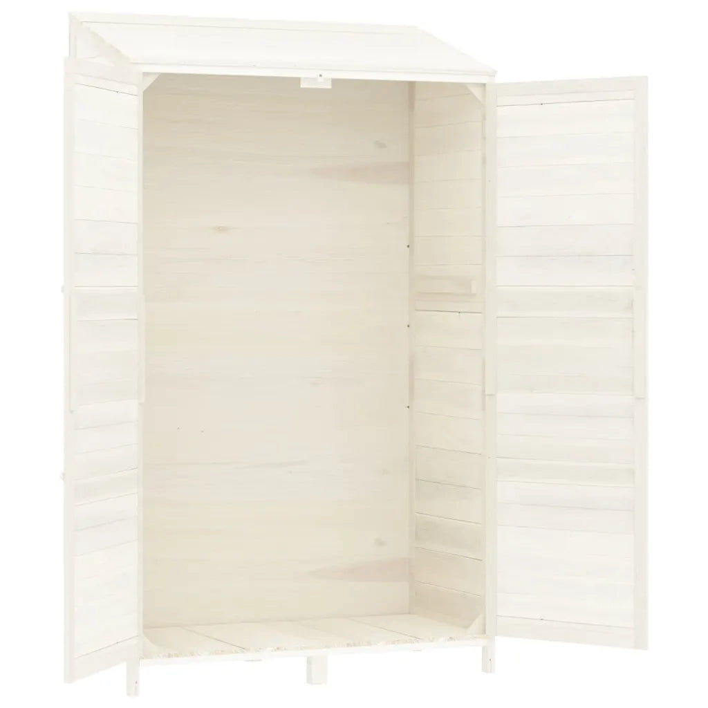 Capanno da Giardino Bianco 102x52x174,5 cm Legno Massello Abete CFW9738445