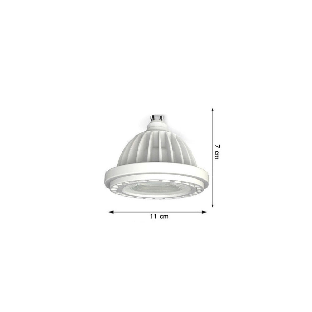 Trade Shop - Faretto Lampada A Led Cob Gu10 20w Ar111 1800lumen Luce Calda Fredda Colore - -bianco Freddo      -