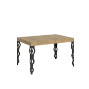 Tavolo allungabile 120/224x90 cm Karamay colore quercia natura gambe antracite