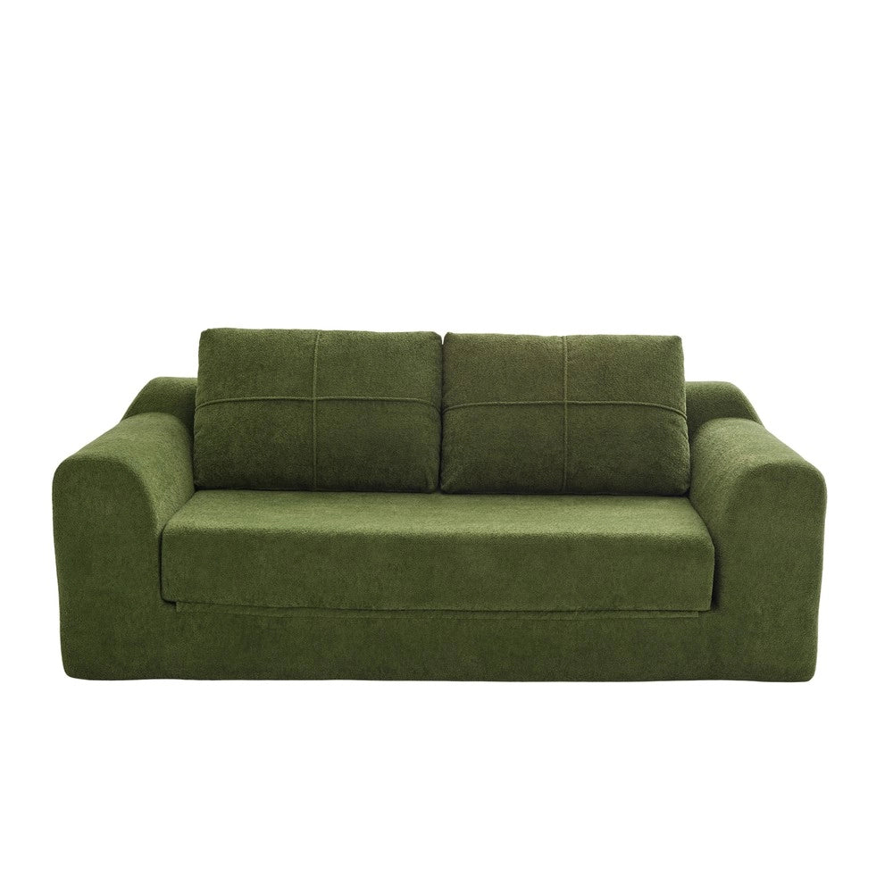Sof¨¤ letto 2 in 1 - Zephmum- 179¡Á95¡Á79 cm - Verde - Trasformabile, pieghevole