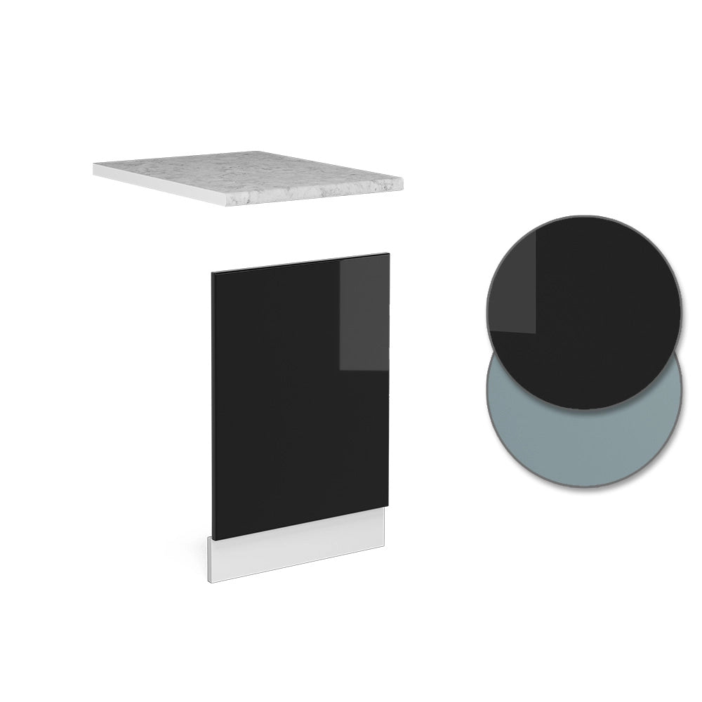 Vicco Pannello frontale Nero lucido/Bianco 45 cm PL Marmo