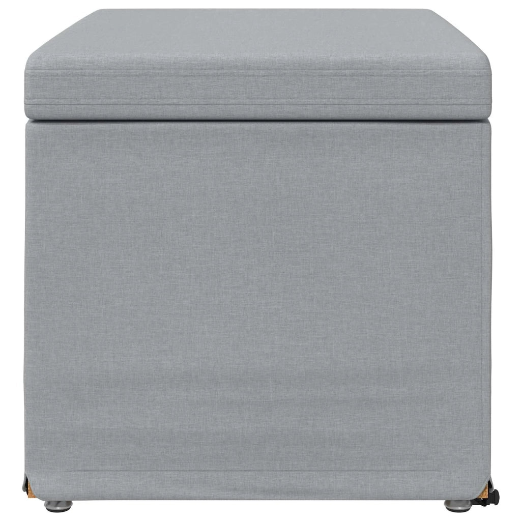Pouf Grigio chiaro Tessuto e Legno Ingegnerizzato 876758