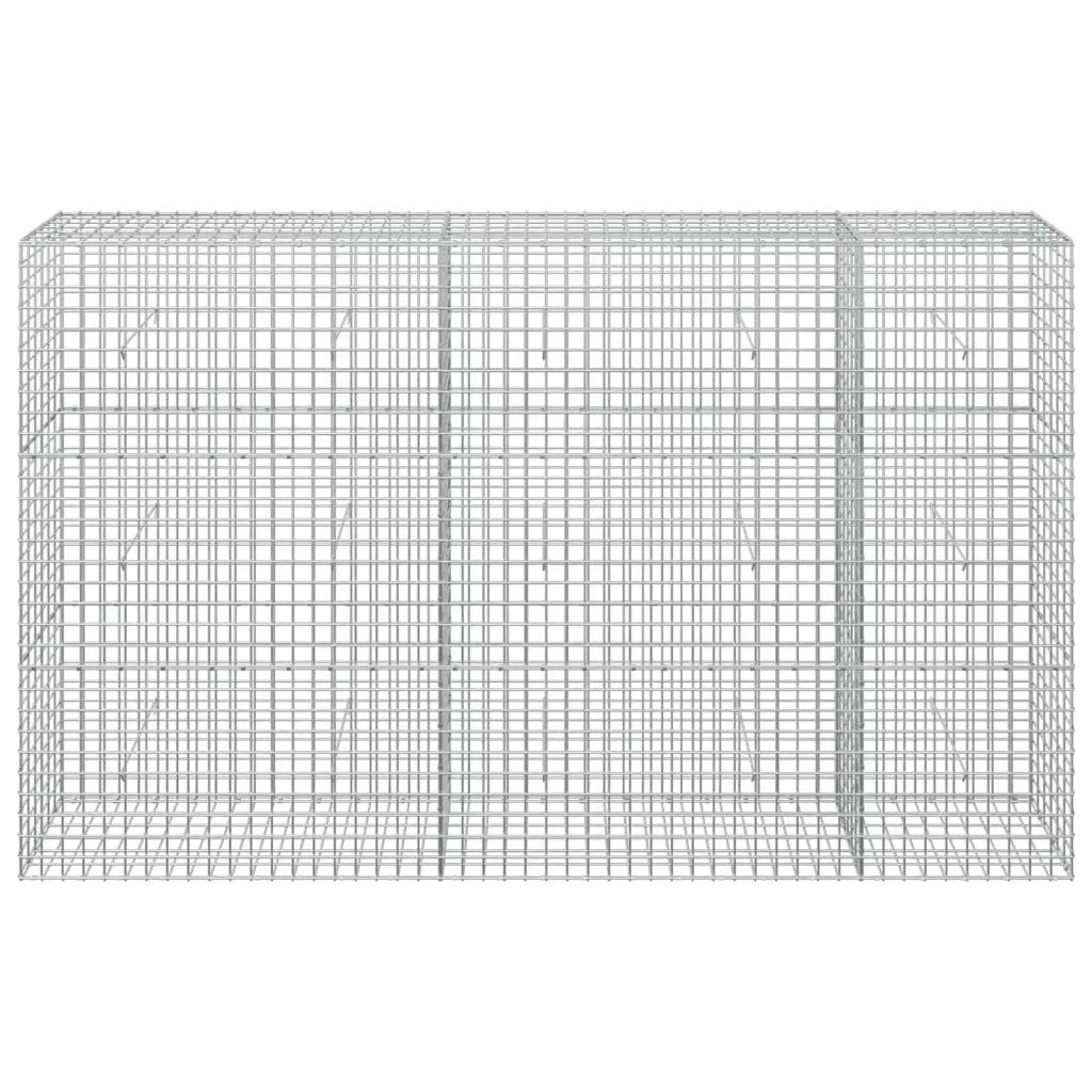Gabione con filo da 5 mm e rete da 5x5 cm 250x30x150 cm 3464183