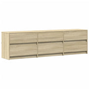 Porta TV multimediale scaffale per televisione televisore buffet sala da pranzo soggiorno camera da letto con LED rovere Sonoma 180 x 34 x 50 cm derivati ​​del legno marrone 02_0026489