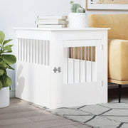 Gabbia Cani Arredamento Bianca 64,5x80x71cm Legno Multistrato 838330