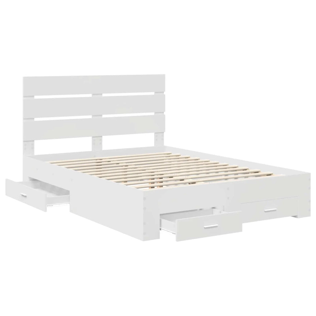 Struttura del letto Bianco 160 x 200 cm Legno multistrato 3411951