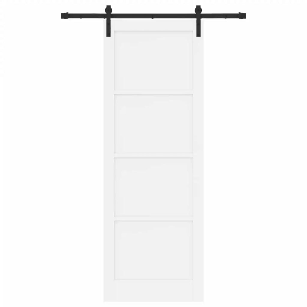 Porta scorrevole Bianco 83 x 232 cm Legno Massello di Pino