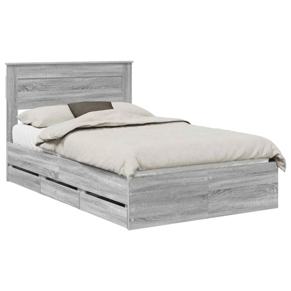Struttura del letto con cassetto Grigio Sonoma 120 x 200 cm 3409867