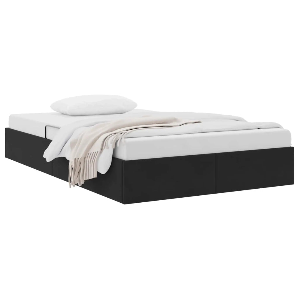 Letto ottomano con archiviazione Nero 120 x 200 cm Velluto 3442876