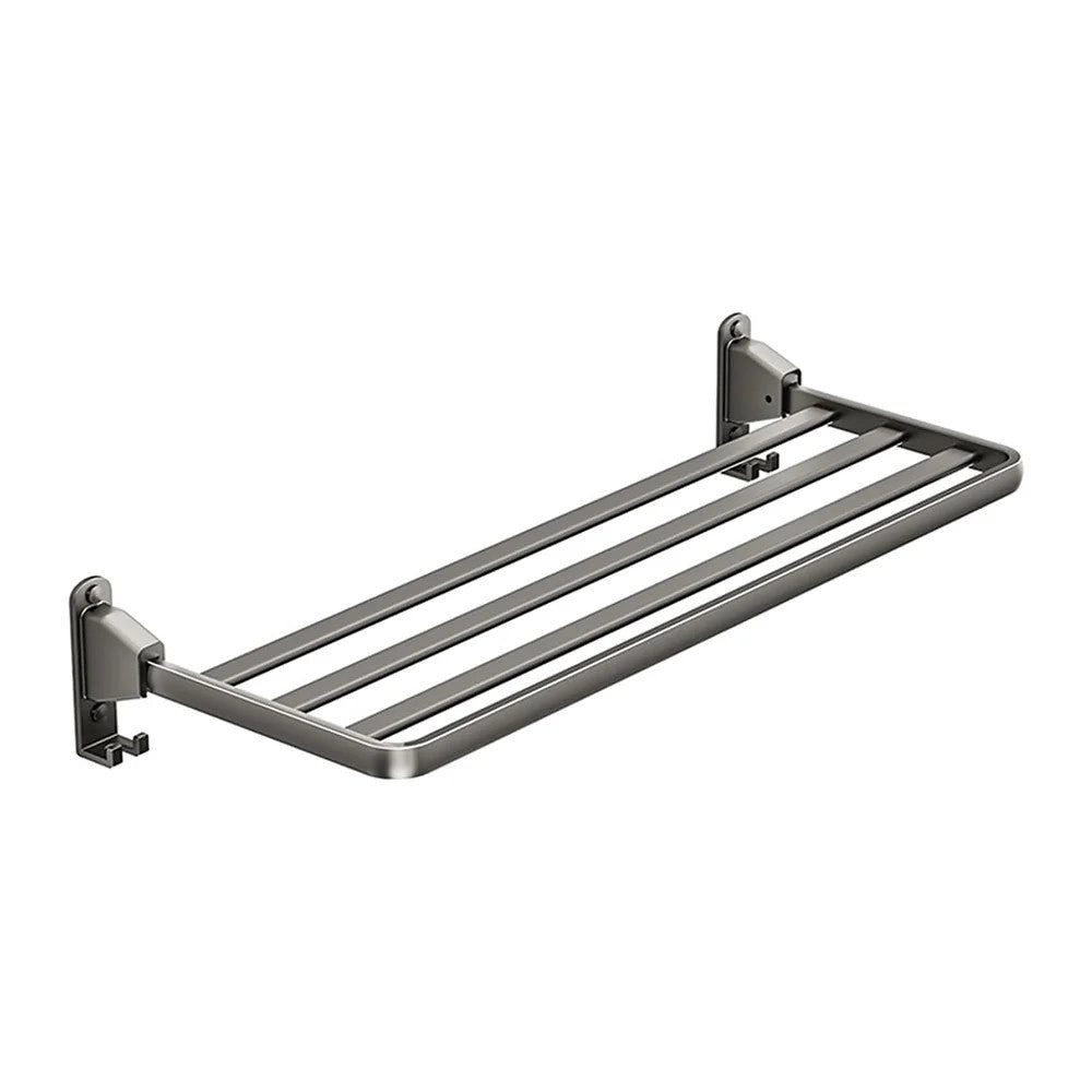 Trade Shop - Stendibiancheria A Parete Pieghevole Salvaspazio 90cm Per Asciugamani Da Interno Esterno -