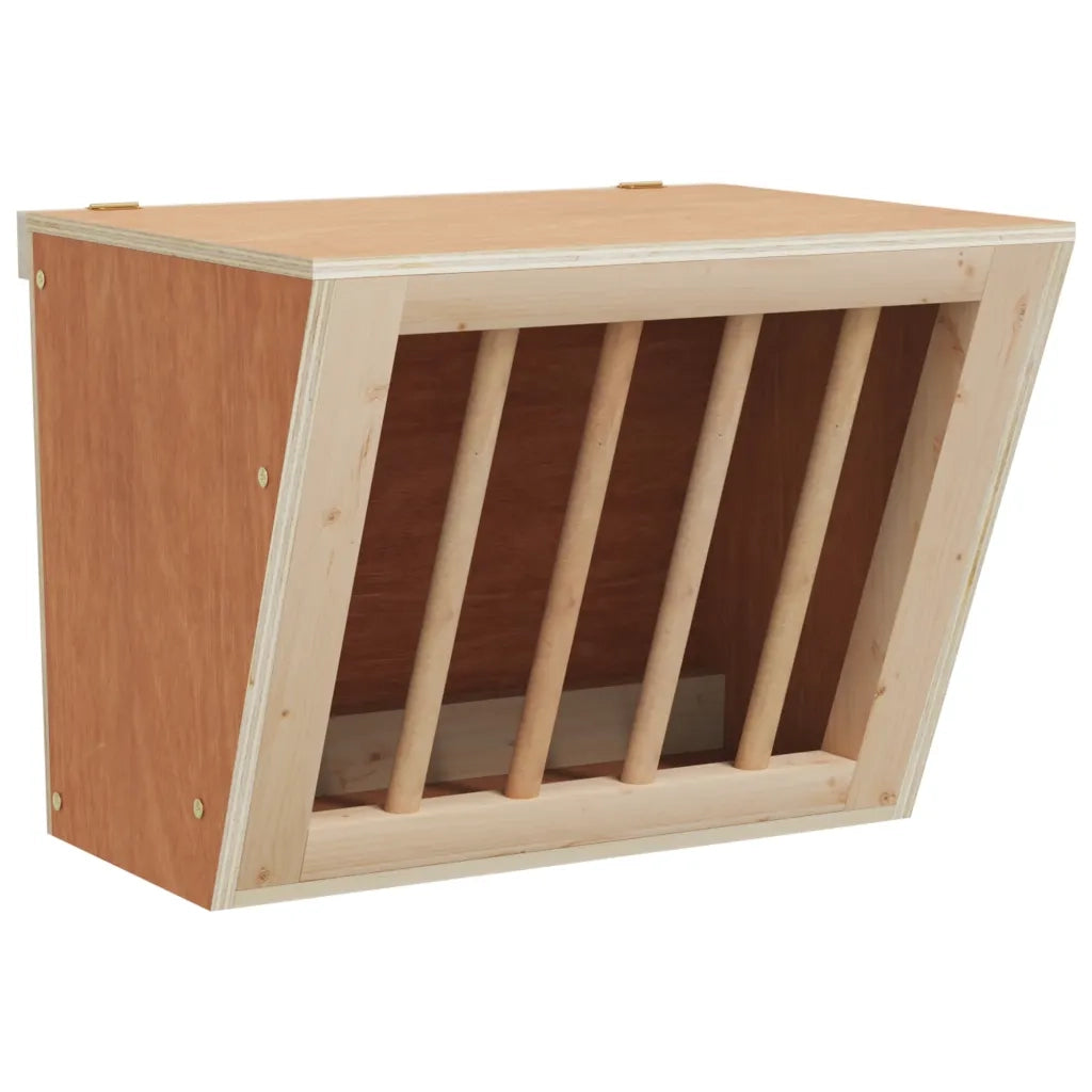 Mangiatoia per Conigli 25x18,5x20,5 cm Legno Massello di Abetecod mxl 83827
