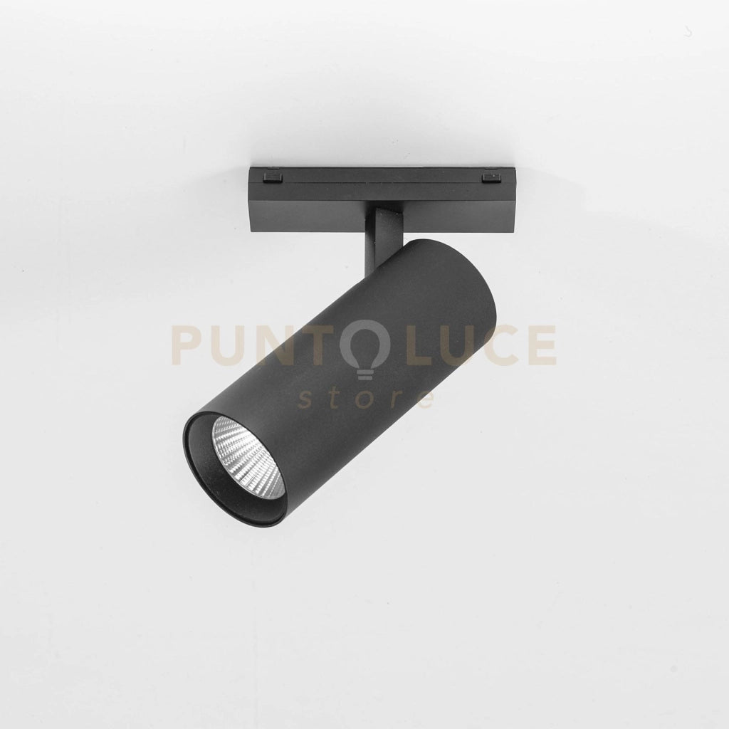 GFA1541- FARETTO LED AD INCASTRO MAGNETICO PER BINARIO 48V "GBIN30" LED 3000K 1396LM 18W D.5,5CM NERO