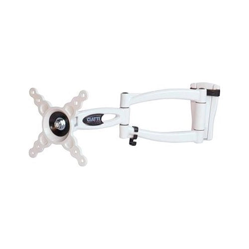 Supporto monitor parete in alluminio bianco eltris100 bianco