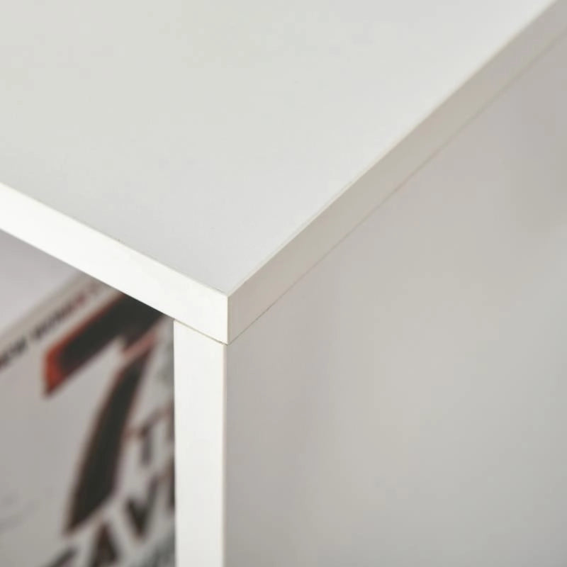 MOBILE LIBRERIA MODERNO A 6 CUBI IN LEGNO, 65.5X30X97.5 CM, BIANCO