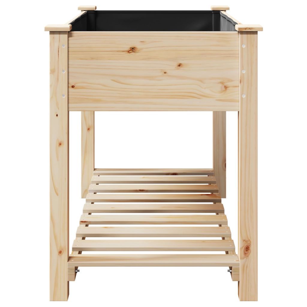 Fioriera da Giardino con Mensola 115x59x76 cm in Legno Massello di Pino