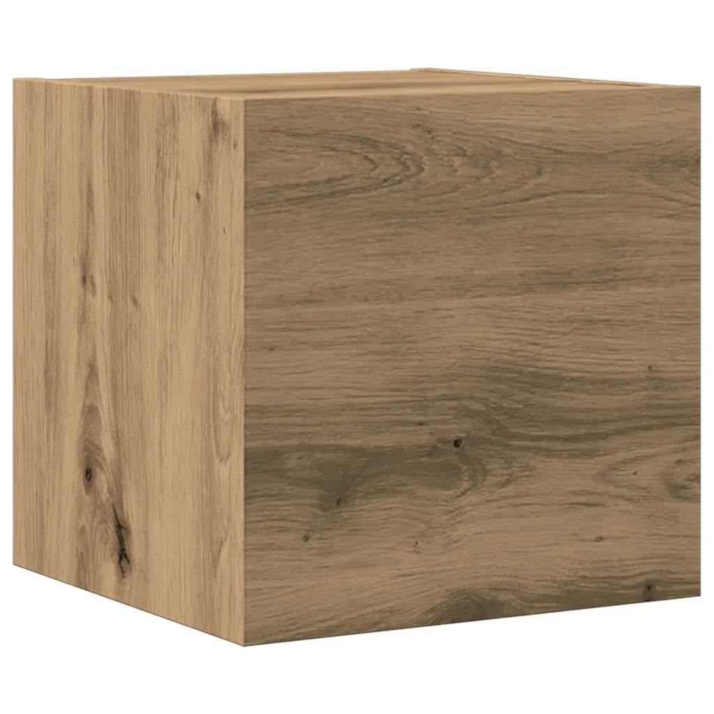 Set Mobile TV 7 pz Montato a Parete Rovere Artigianale 3329208