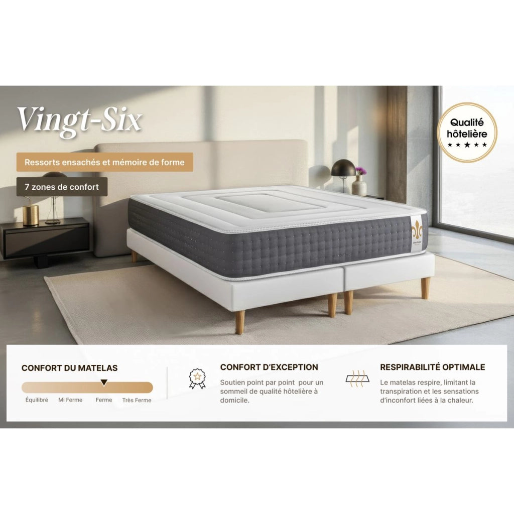 Set materasso e base 140x190 cm - Vingt-Six