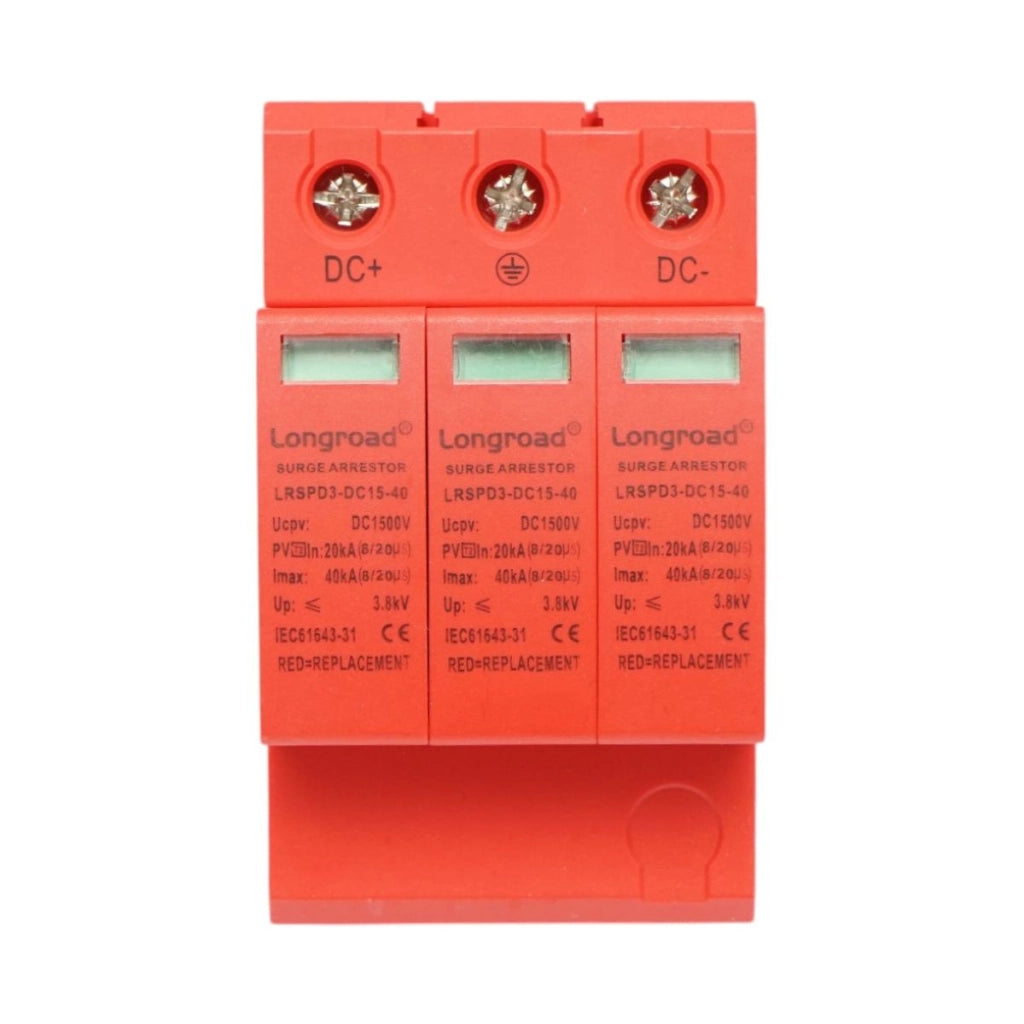 Scaricatore di sovratensione con segnalazione per impianti fotovoltaici DC 3P tipo C 1500VDC Longroad