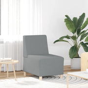 Divano Sedia senza Braccioli Grigio Chiaro 55 cm in Tessuto