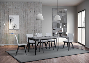 Consolle Allungabile 90-300x40x77 cm in Nobilitato Grigio