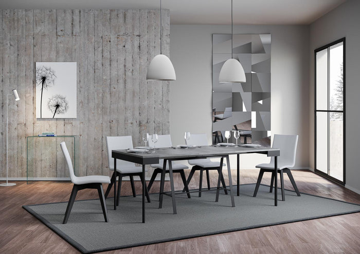 Consolle Allungabile 90-300x40x77 cm in Nobilitato Grigio