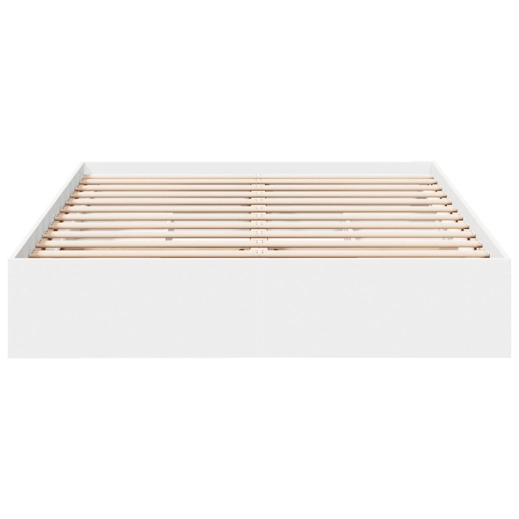 Giroletto con Cassetti Bianco 160x200 cm in Legno Multistrato 3280643