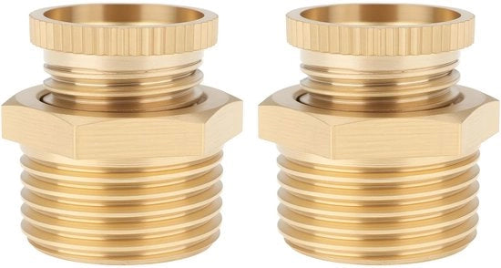 Afvoerklep in Buitendraad 3/8" - Messing - 16,5 mm Schroefdraad - Corrosiebestendig - per 2 Stuks - per Luchtcompressori