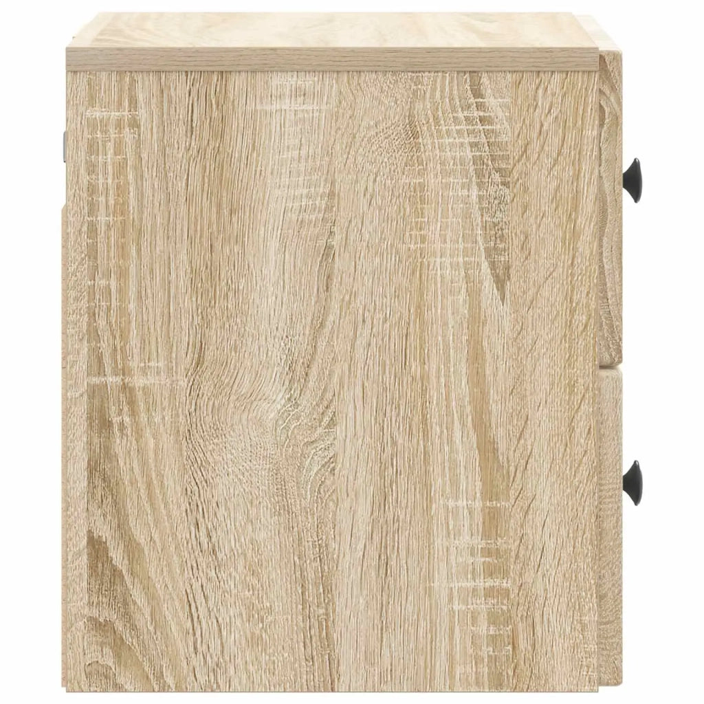 Comodino | Armadio da Notte | Mobiletto da notte a muro Rovere Sonoma 33 x 34,5 x 40 cm