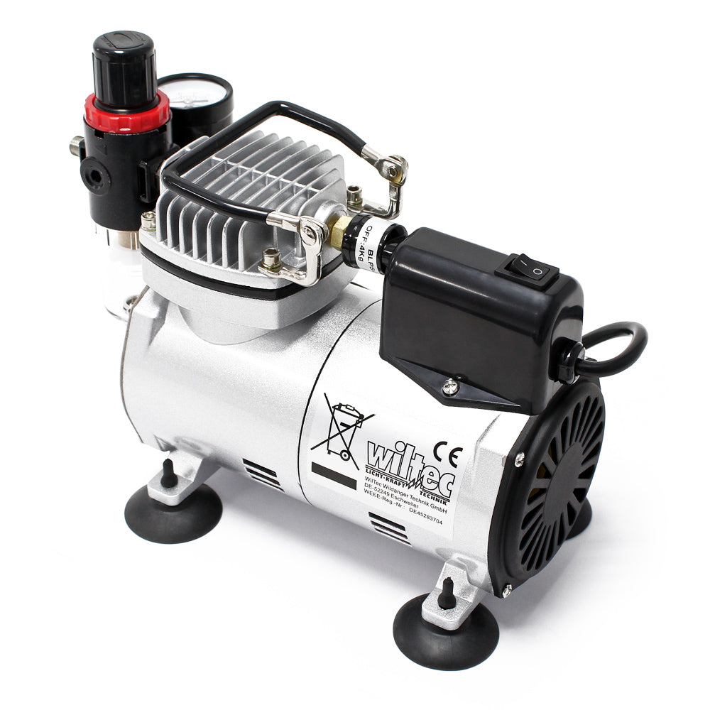 Compressore per aerografo AF18-2, a membrana 4 bar, arresto automatico, con manometro