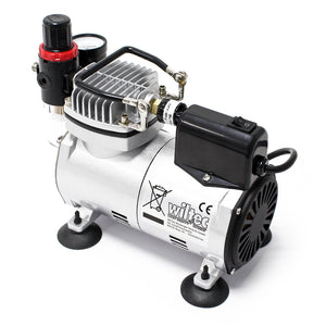 Compressore per aerografo AF18-2, a membrana 4 bar, arresto automatico, con manometro