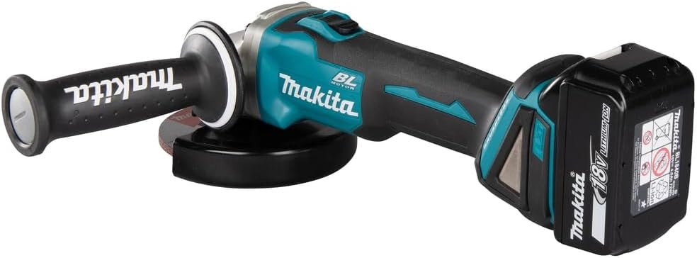 Makita DGA504RMJ - Mini-amoladora a bateria 18V 125 mm litio-ion 4.0 Ah 8500 rpm motor BL