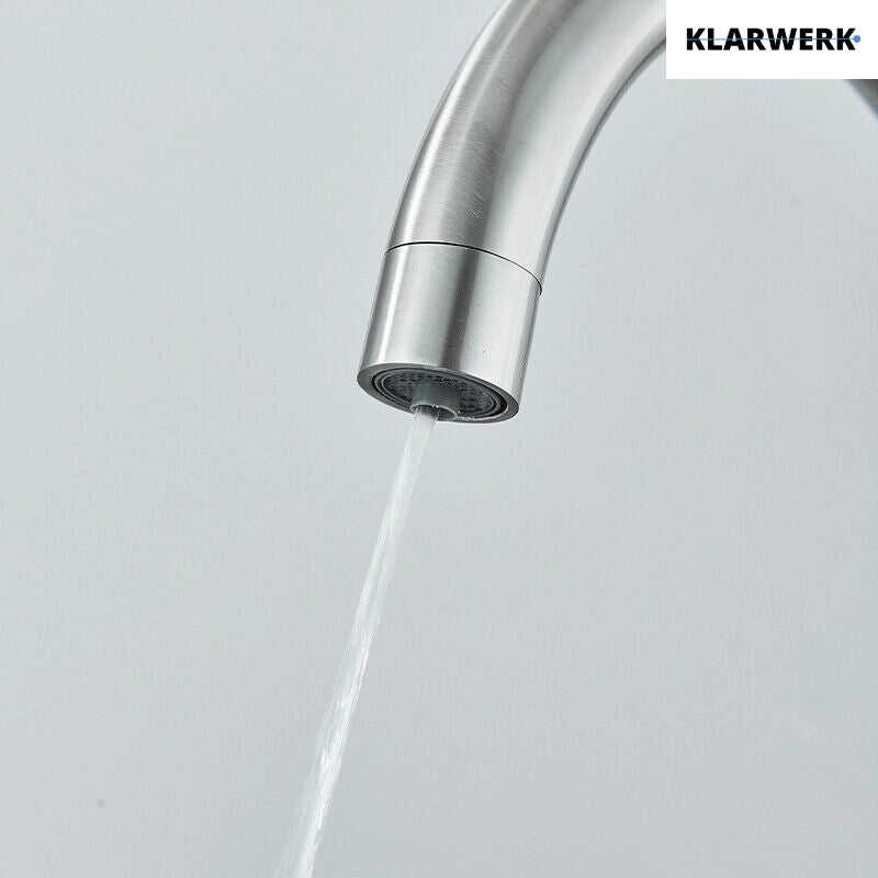 Felice | Rubinetto per acqua potabile a 3 vie in argento spazzolato premiu |Miscelatore cucina ad osmosi in acciaio inossidabile|Filtra 3 connessioni