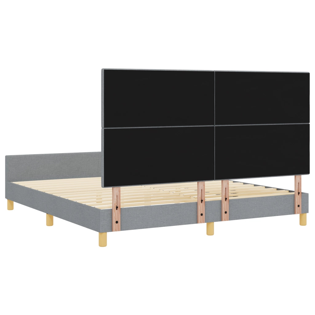 Letto  Grigio chiaro 180x200 cm in tessuto