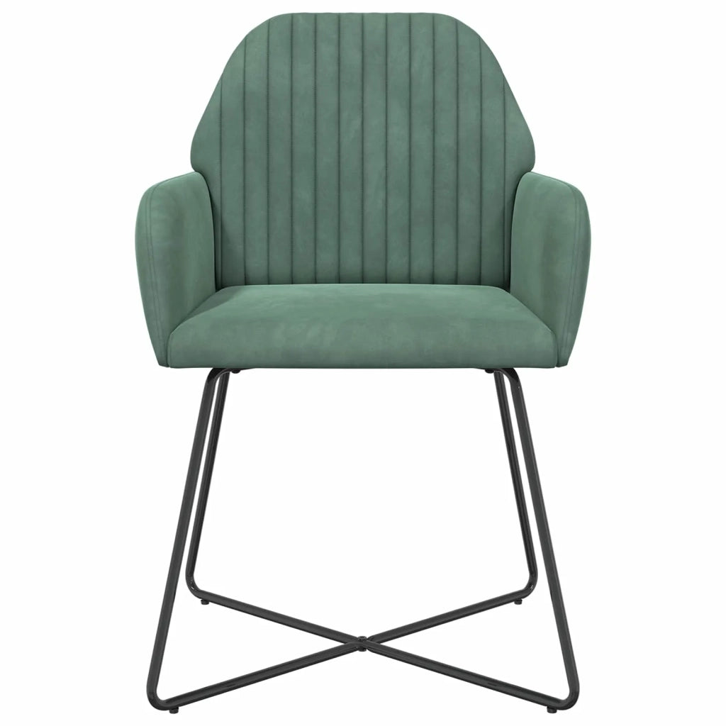 Sedie da pranzo 4 pz Velluto Verde Mare 55 x 50 x 84 cm 3428382