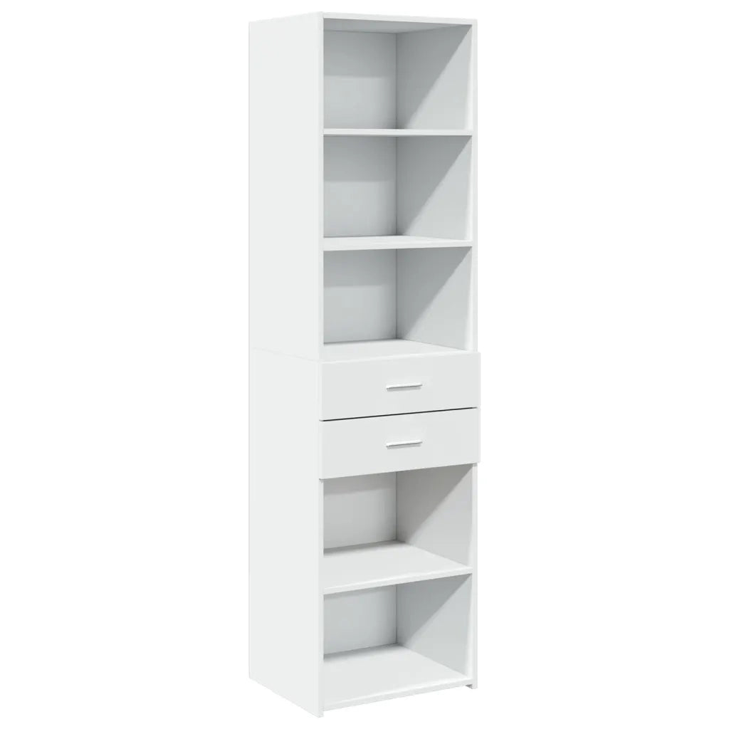Credenza | Madia | Buffet da pranzo | Armadio da pranzo Bianca 50x42,5x185 cm in Legno Multistrato