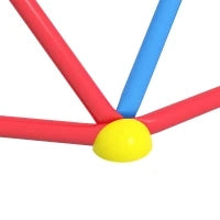Cupola per Arrampicata Bambini 3-8 Anni, Struttura in Metallo per 4 Bimbi, Ø183x90cm, Multicolore