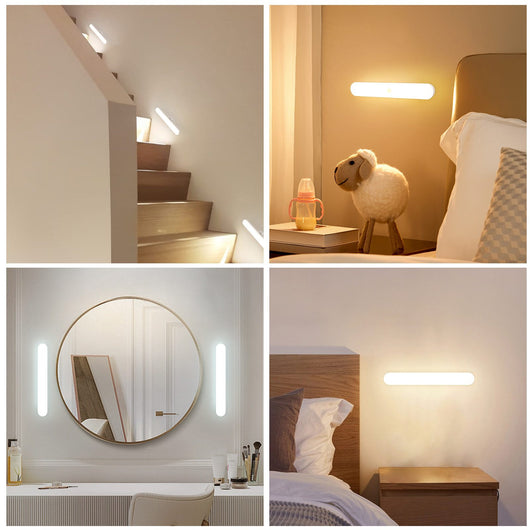 ZMH Lampada da parete LED per interni dimmerabile luce sottopensile da 24cm luce notturna a batteria luce senza fili