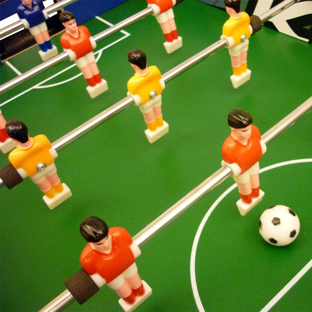EIC Calcetto indoor Kick-Off con gambe. Calcetto balilla da interno in MDF. Misure medie, 98x42x63cm. Bigliardino da cas