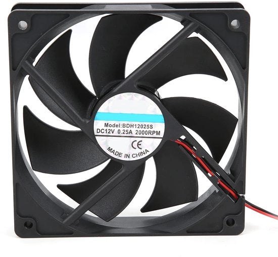 Ventilatore di aspirazione per polli - 2000 giri/min - Ventilatore di raffreddamento con riduzione del rumore - 12V - Ventilatore di aspirazione con accessori - Adatto per 48/56 couve...